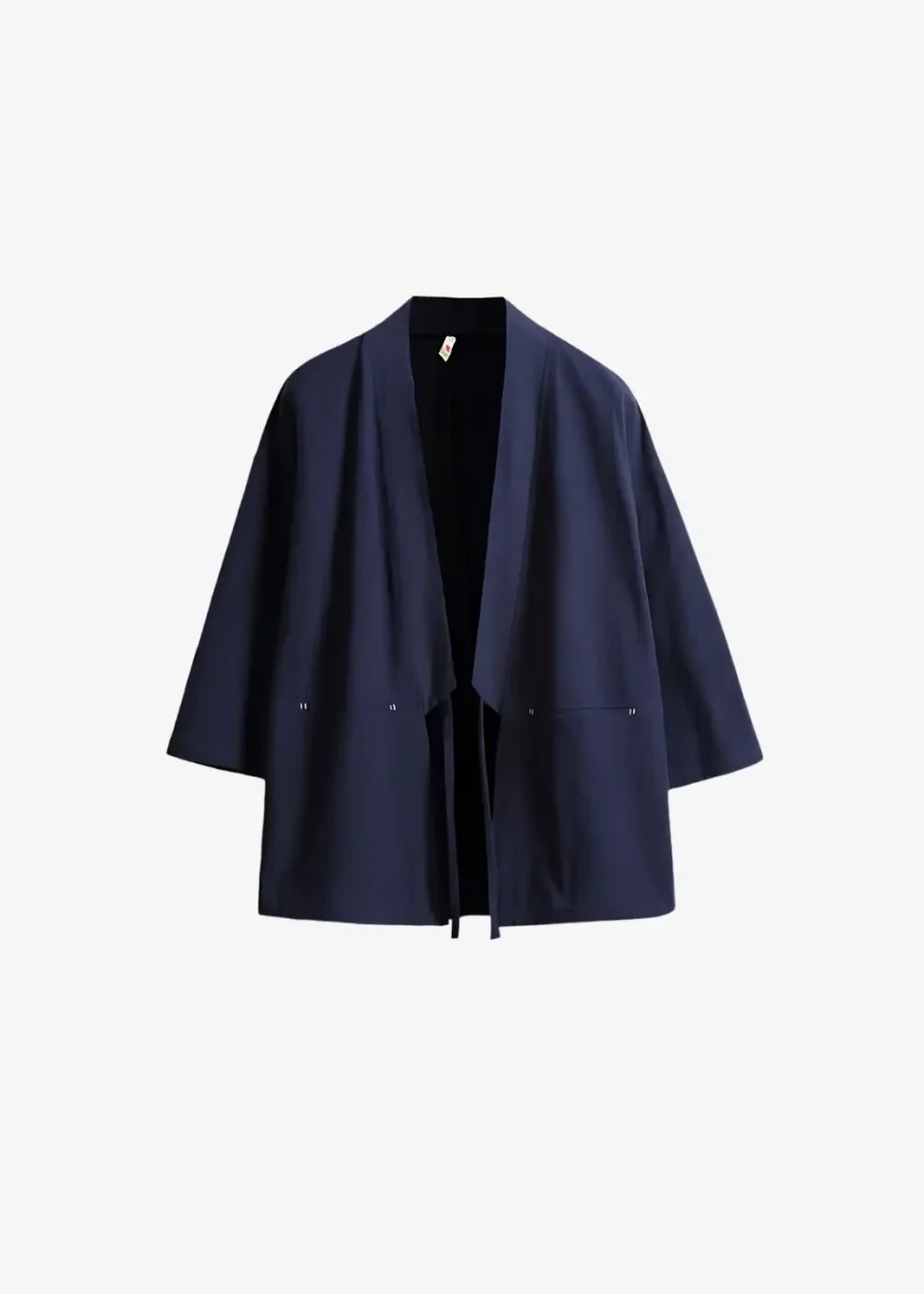 Veste Kimono Homme Bleu Marine
