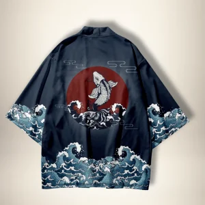 Veste kimono homme Fish