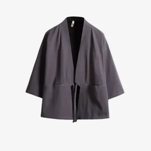 Veste Kimono Homme Grise