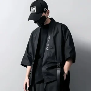 Veste Kimono Homme Ninja Noir