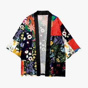 Veste Kimono Imprimée Fleurie