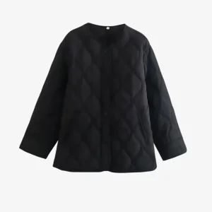 Veste Kimono Matelassée Femme Noire